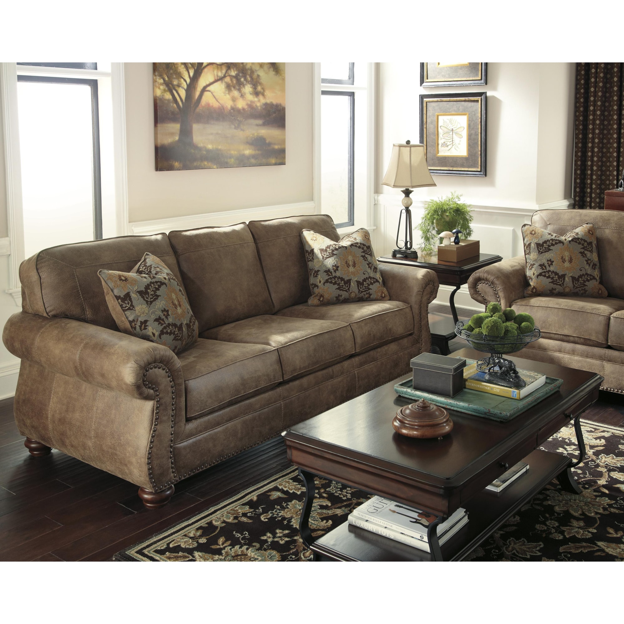 Signature Lakeland 5206370 Traditional Sofa with Rolled Armrests & NailHead Trim Walker's